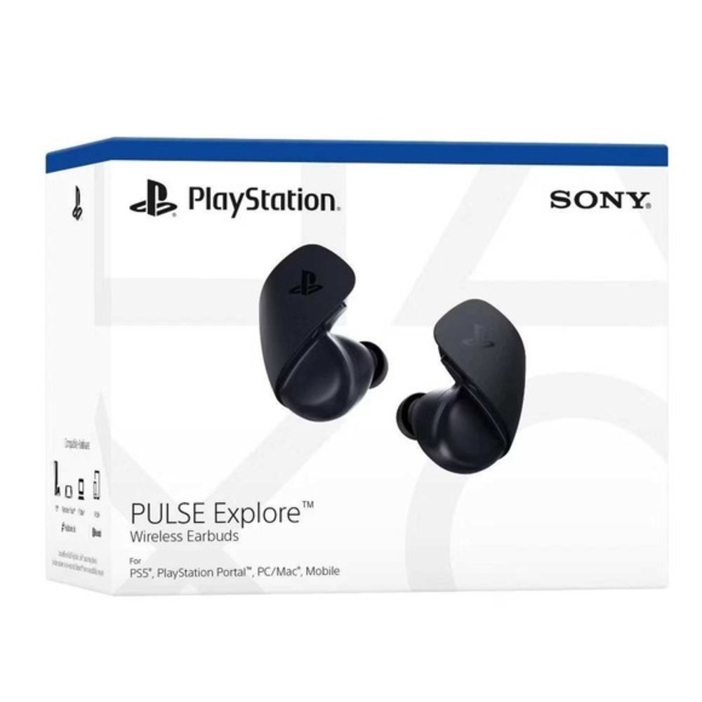 New! Sony PlayStation PULSE Explore PS5 Wireless Earbuds w/ Case, Midnight Black